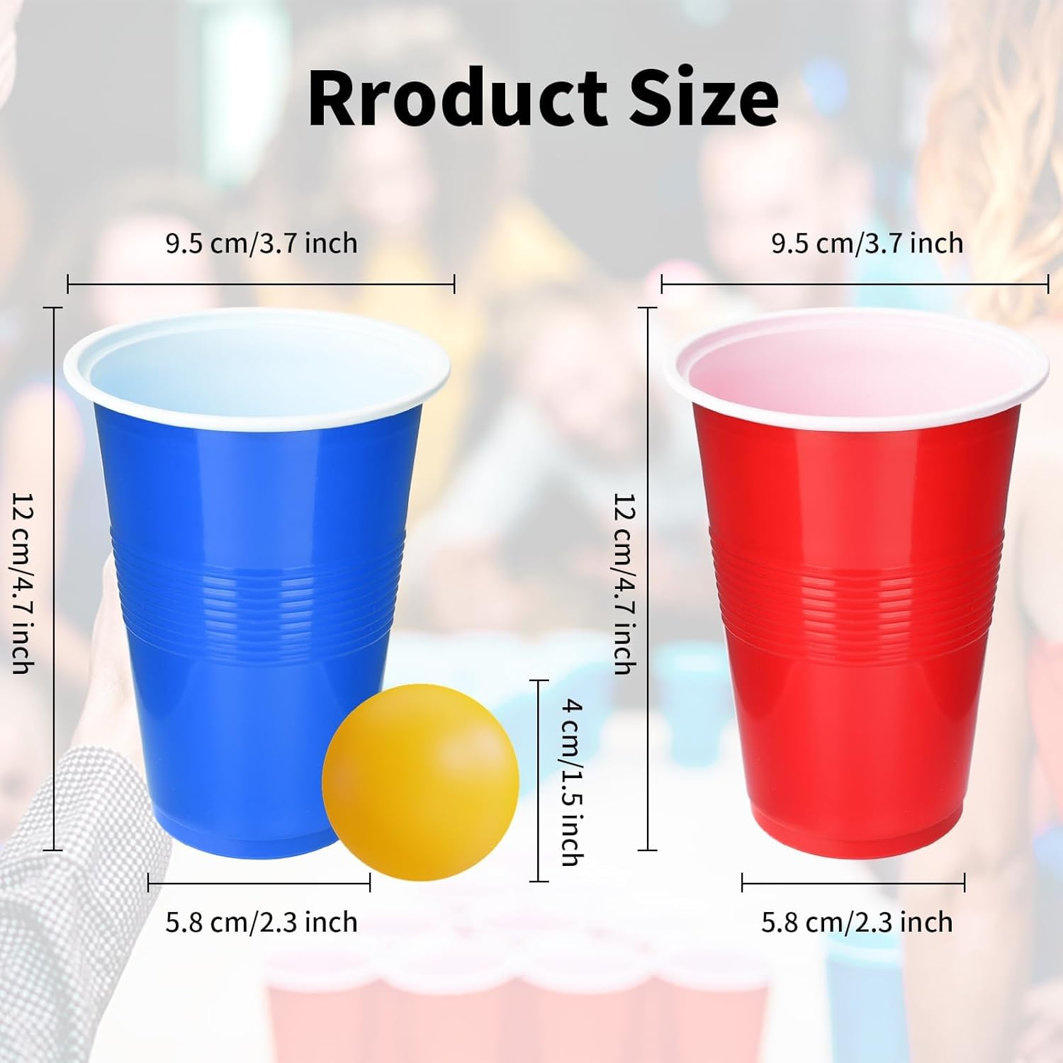 60 Pcs 16 Oz Plastic Party Cup - Table Tennis Kit recension och pris