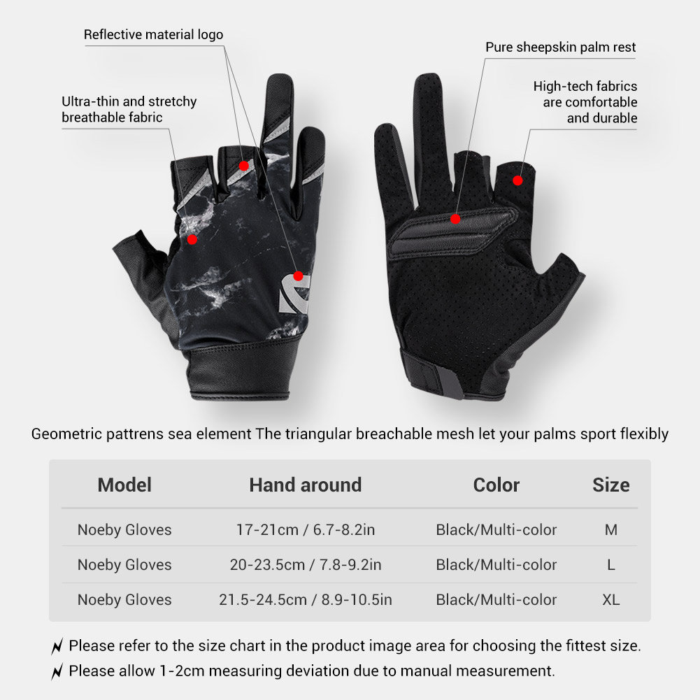 Noeby Half Finger Fishing Glov - Table Tennis News recension och pris