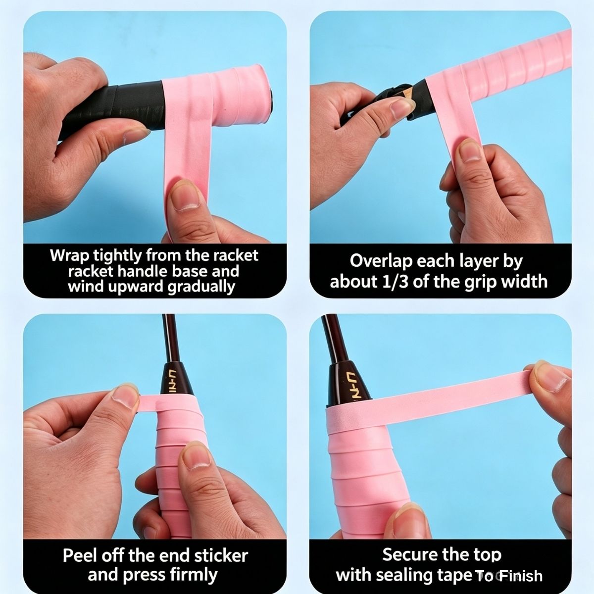 10Pcs Random Color Racket Grip - Side Tape Racket recension och pris